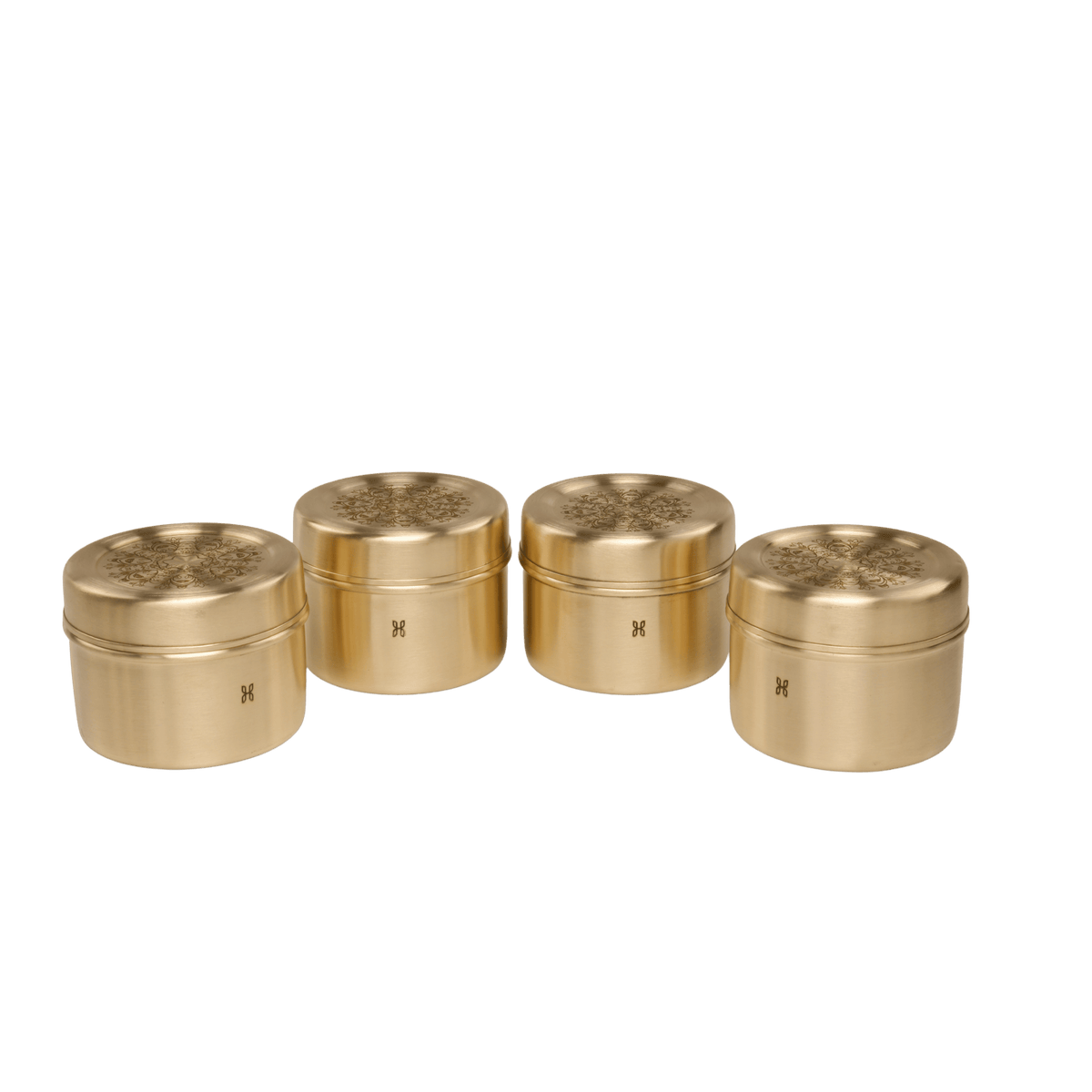 BRASS REYNA  SNACK DABBA 950 ML-SET OF 4