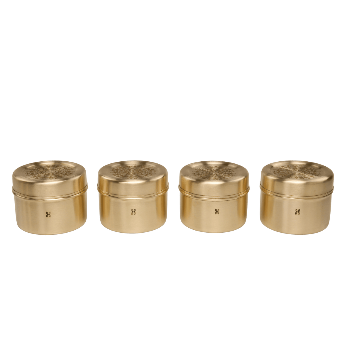 BRASS REYNA  SNACK DABBA 950 ML-SET OF 4