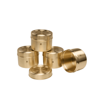 BRASS REYNA  SNACK DABBA 950 ML-SET OF 4