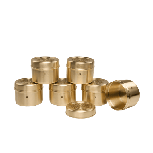 BRASS REYNA  SNACK DABBA 950 ML-SET OF 6