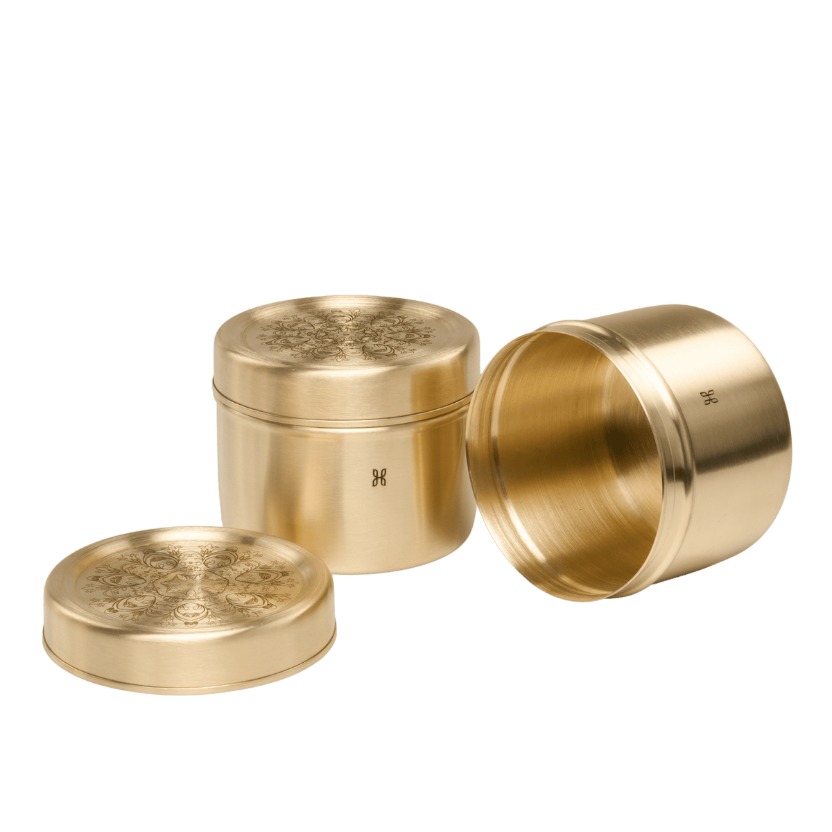 BRASS REYNA  SNACK DABBA 700 ML-SET OF 2