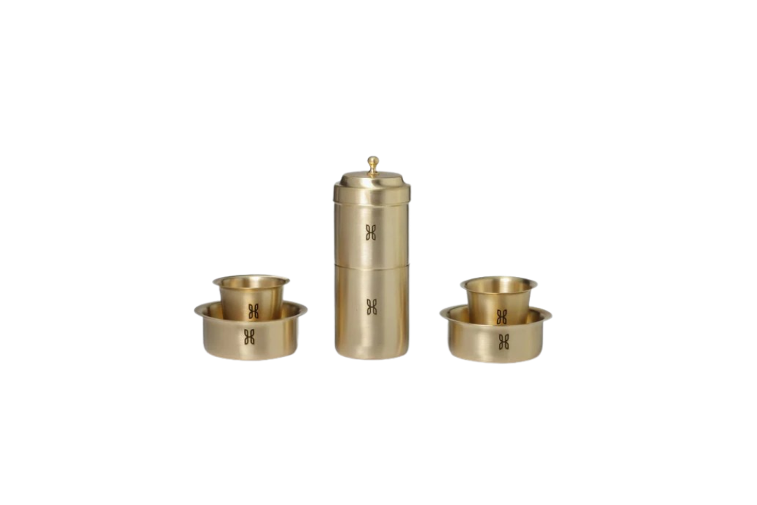 BRASS 5 PIECE COFFEE SET