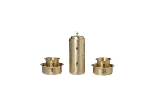 BRASS 5 PIECE COFFEE SET