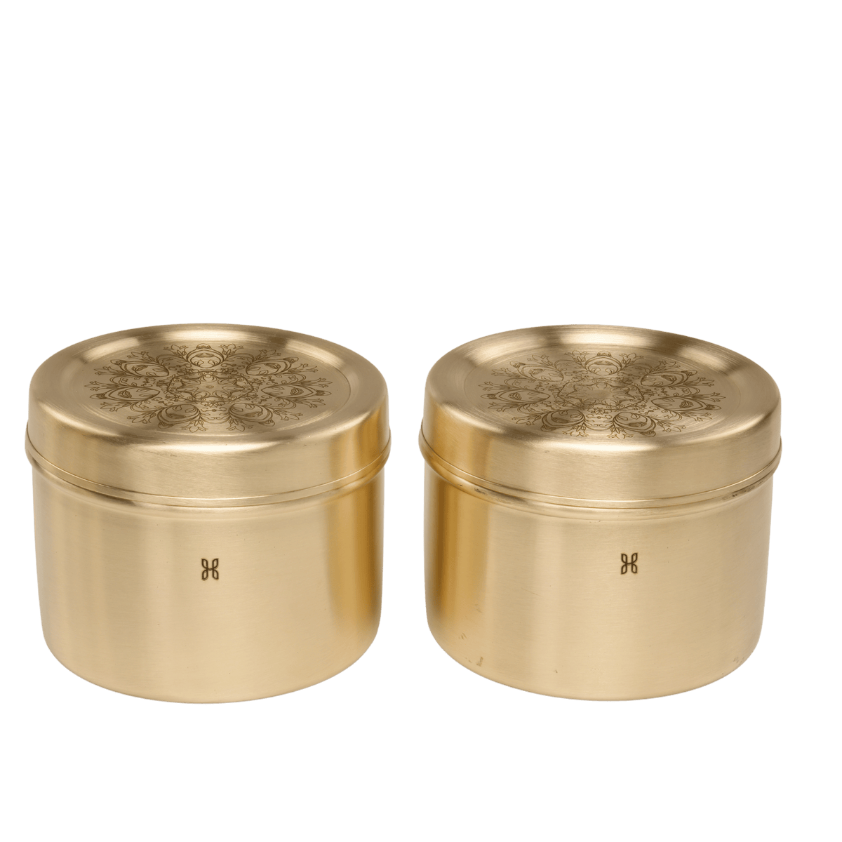 BRASS REYNA  SNACK DABBA 950 ML-SET OF 2