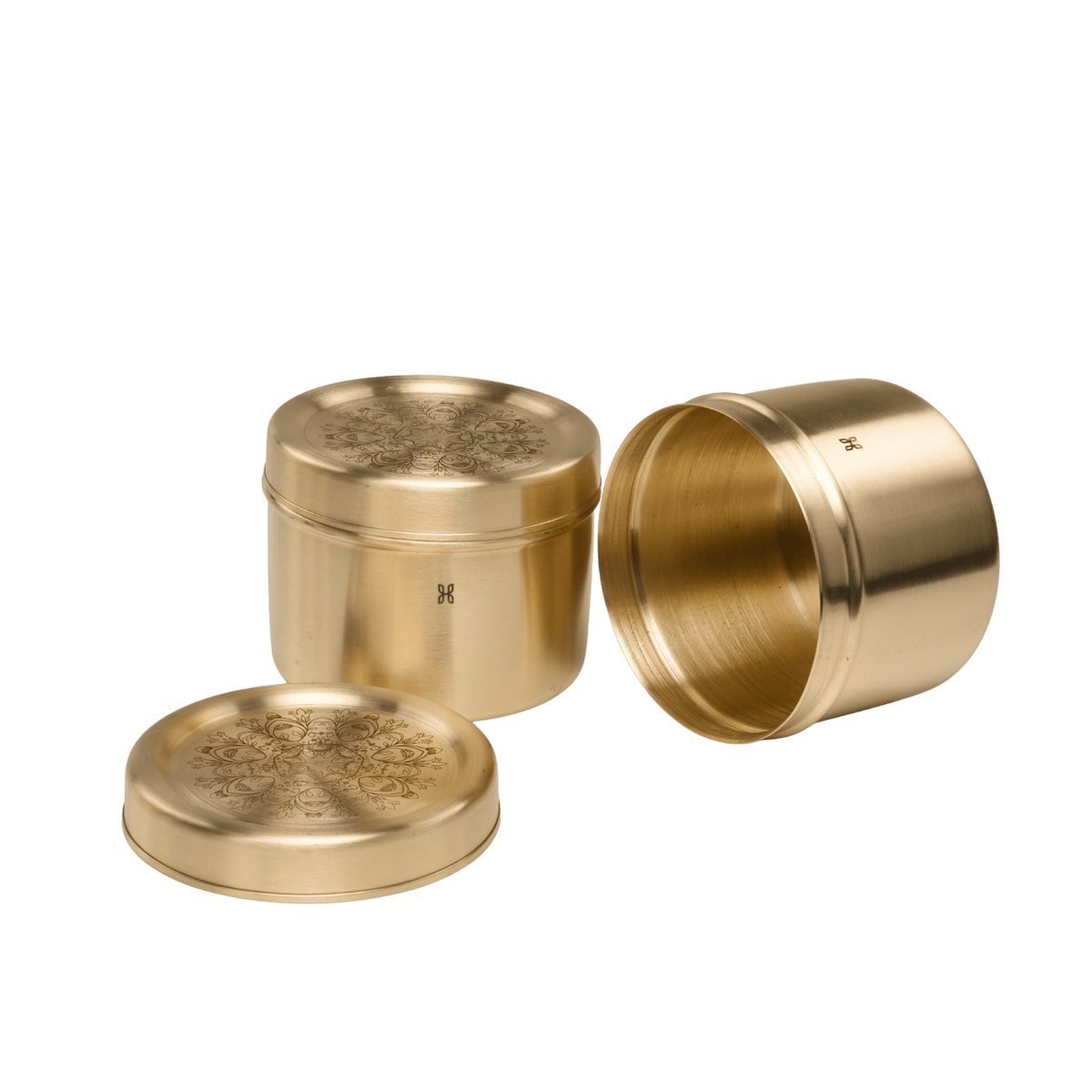BRASS REYNA  SNACK DABBA 950 ML-SET OF 2