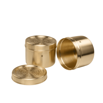 BRASS REYNA  SNACK DABBA 950 ML-SET OF 2