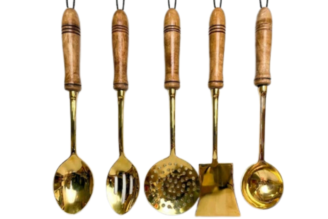 BRASS LADDLE SET