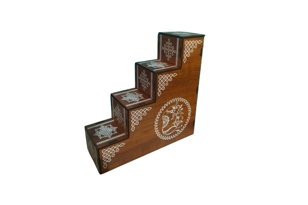 Wooden 4-Step Table Stand