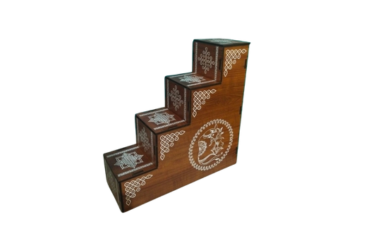 Wooden 4-Step Table Stand