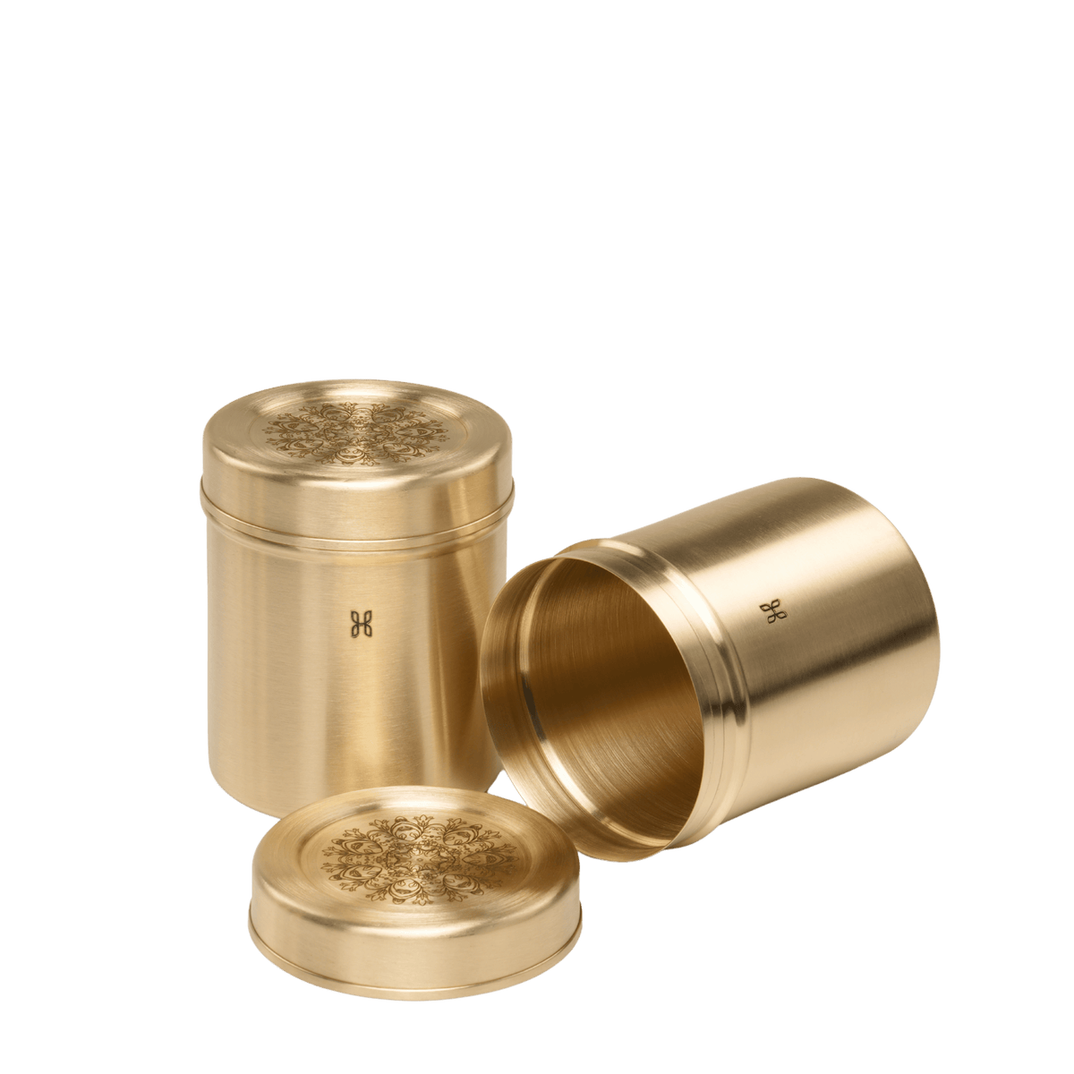 BRASS DHRUVA DEEP DABBA 500 ML -SET OF 2