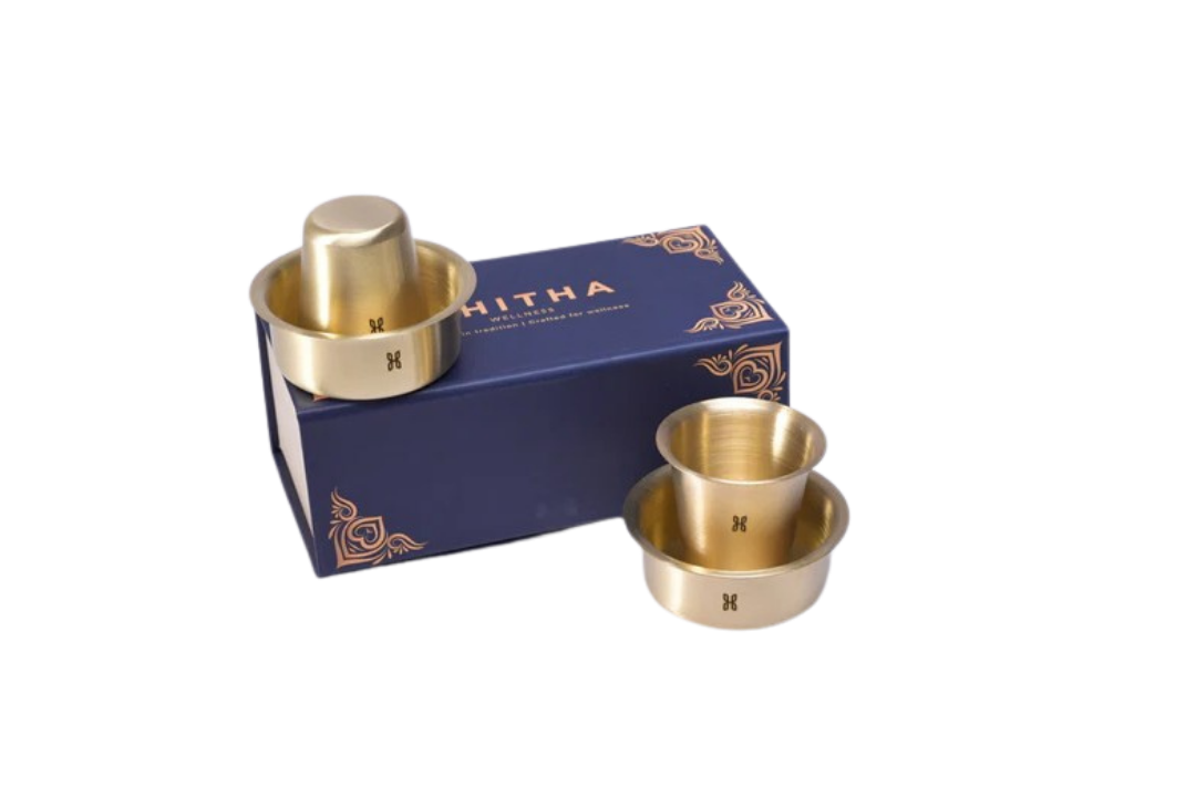 BRASS DABARA TUMBLER GIFT SET OF 2