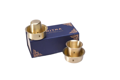 BRASS DABARA TUMBLER GIFT SET OF 2