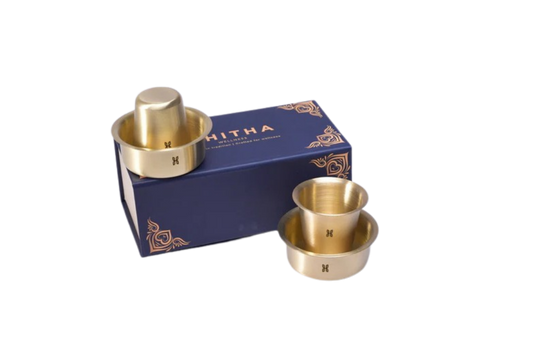 BRASS DABARA TUMBLER GIFT SET OF 2