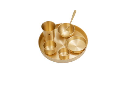 BRASS DINNER SET - 7 PIECE SET