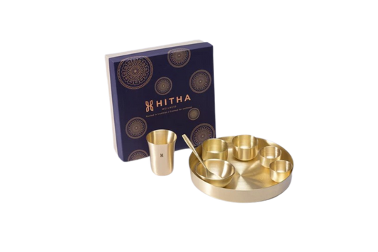 BRASS DINNER SET GIFT BOX 8 PIECES