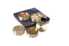 BRASS KAYRA SMALL ROUND STORAGE  GIFT BOXES- SET OF 4
