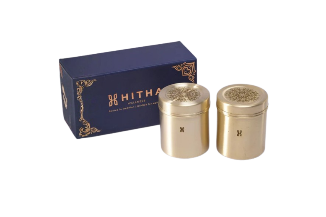 BRASS MAGIZH STORAGE GIFT BOX SET OF 2