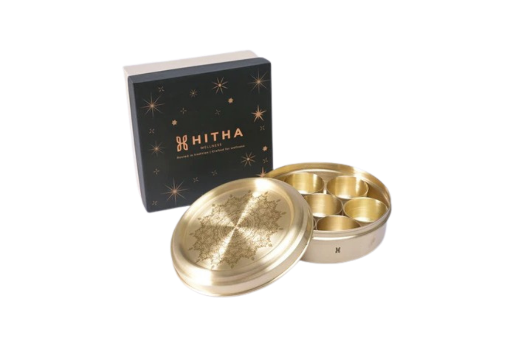 BRASS MASALA DABBA GIFT BOX SET 1