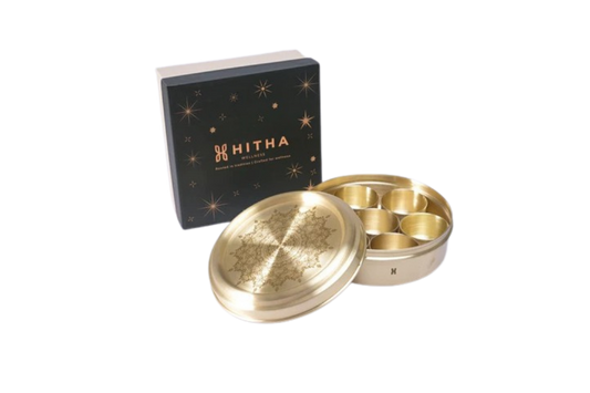 BRASS MASALA DABBA GIFT BOX SET 2