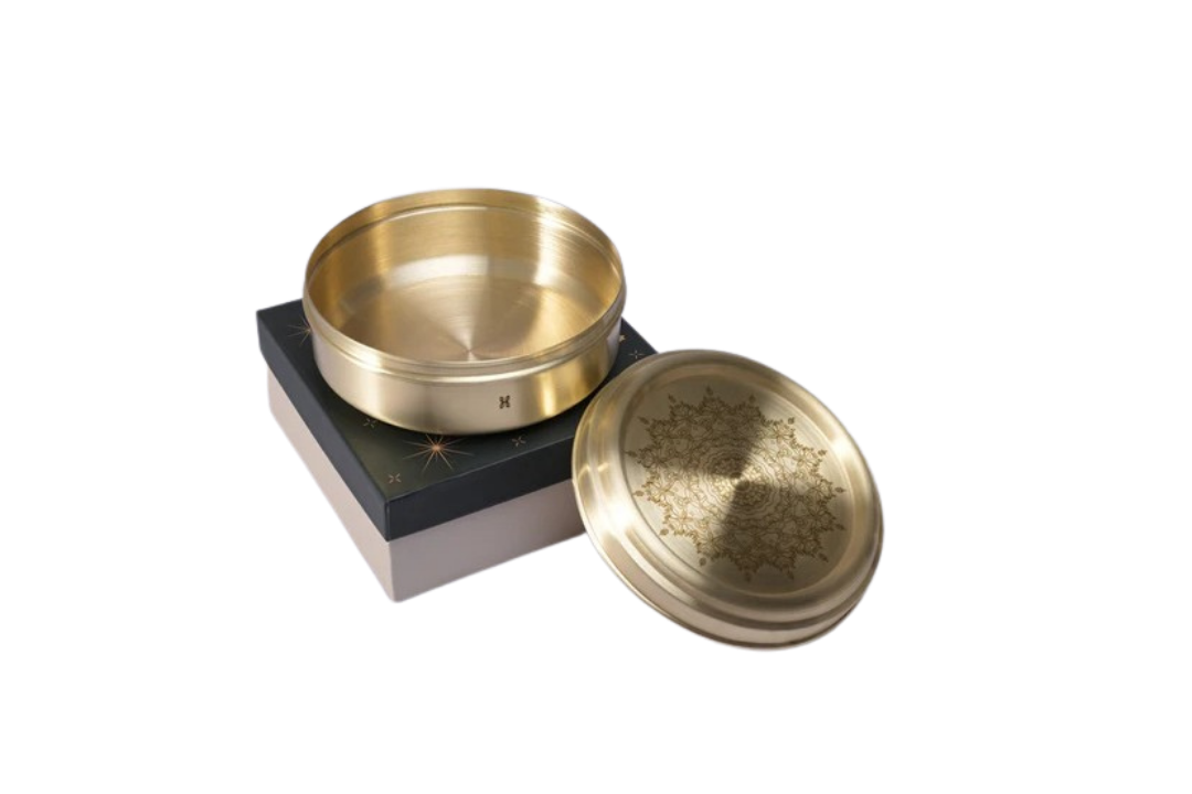BRASS POORI DABBA GIFT SET