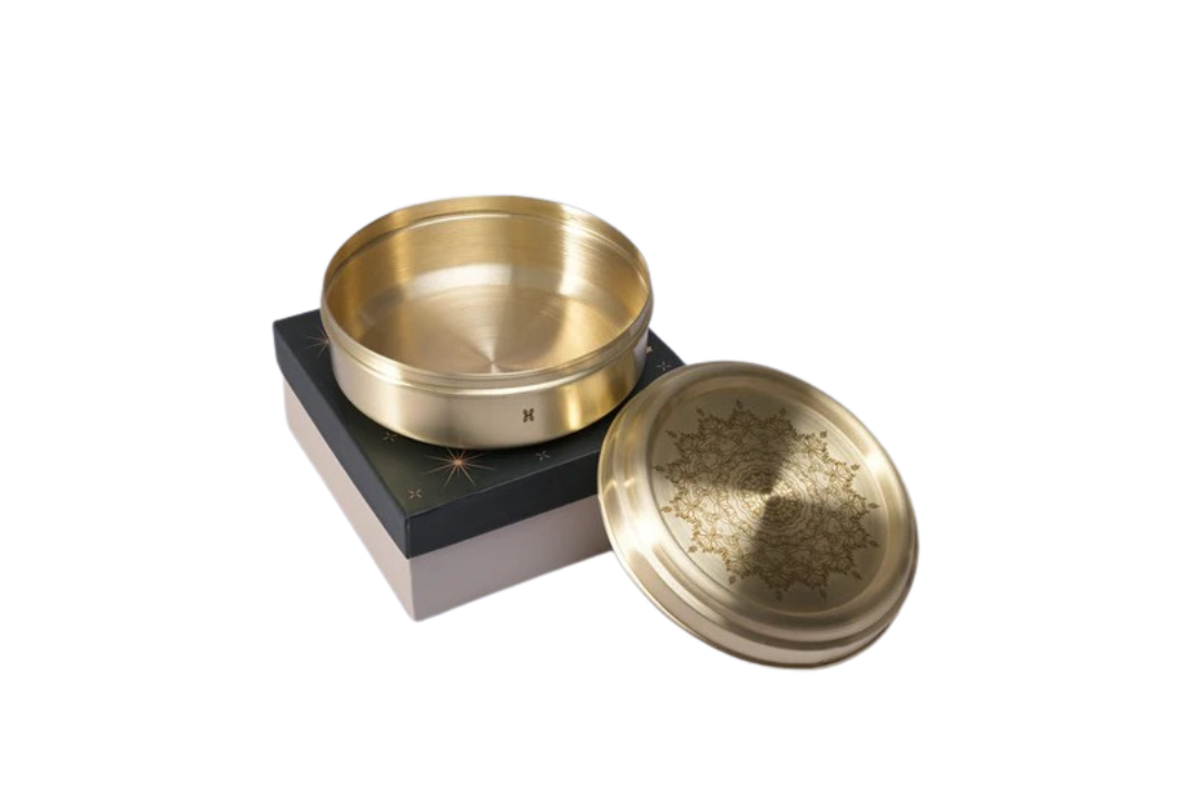 BRASS POORI DABBA GIFT SET 1800ML