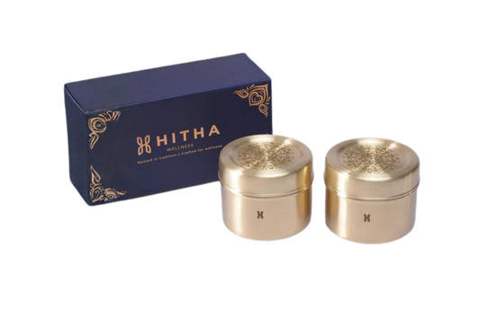 BRASS REYNA GIFT BOXES SET OF 2