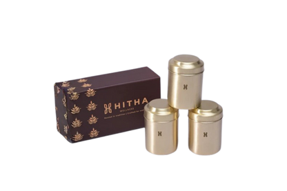 BRASS SAANVI STORAGE GIFT BOX SET OF 3