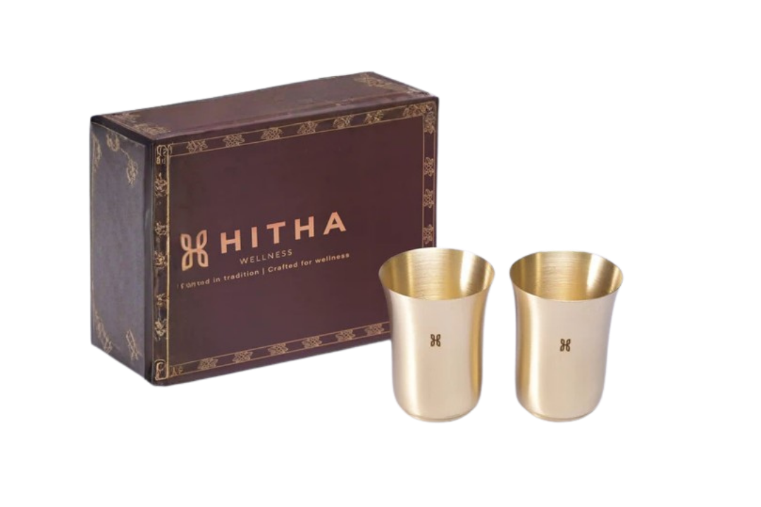 BRASS TARASHA TUMBLER GIFT BOX SET OF 2