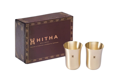 BRASS TARASHA TUMBLER GIFT BOX SET OF 2