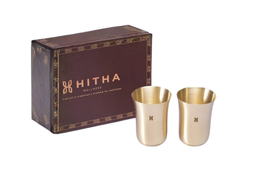 BRASS TARASHA TUMBLER GIFT BOX SET OF 2