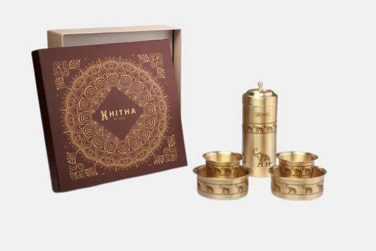 BRASS COFFEE FILTER GIFT SET