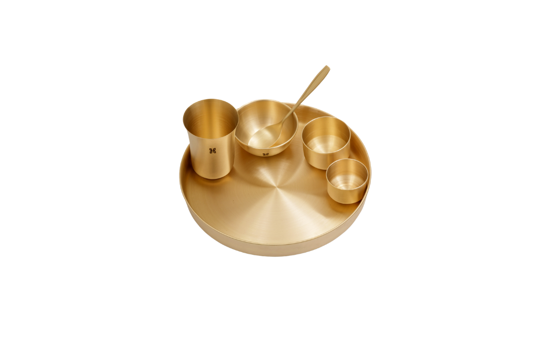 BRASS DINNER SET  - 6 PIECE SET
