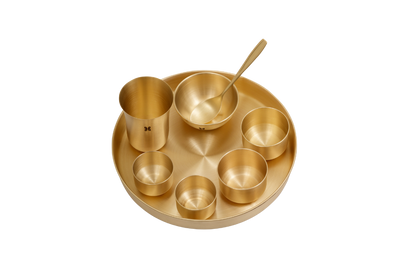 BRASS DINNER SET  - 8 PIECE SET