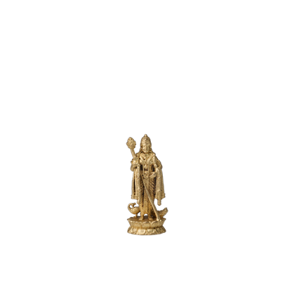 Brass Lord Murugan Idol with Peacock – SMALL