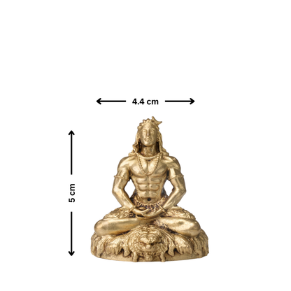 Brass Meditating Lord Shiva Idol