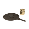 CAST IRON UTHAPPAM PAN + BRASS OIL JAR 300 ML PLAIN
