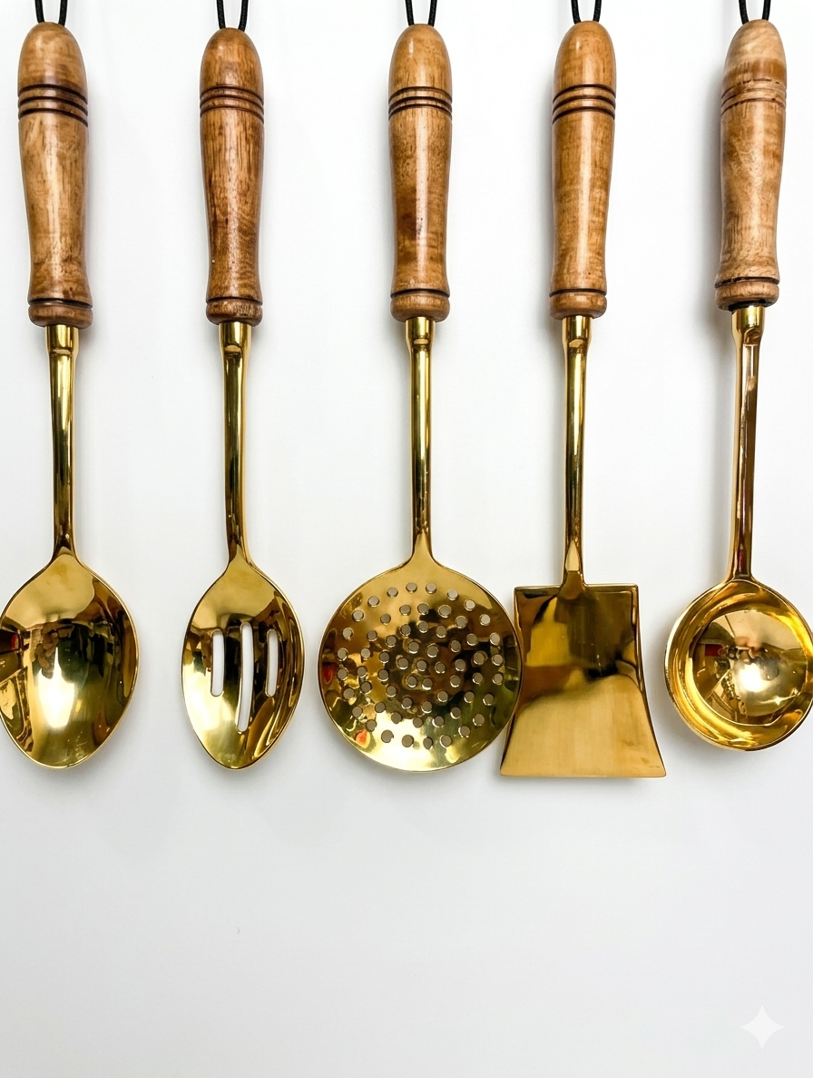 BRASS LADDLE SET
