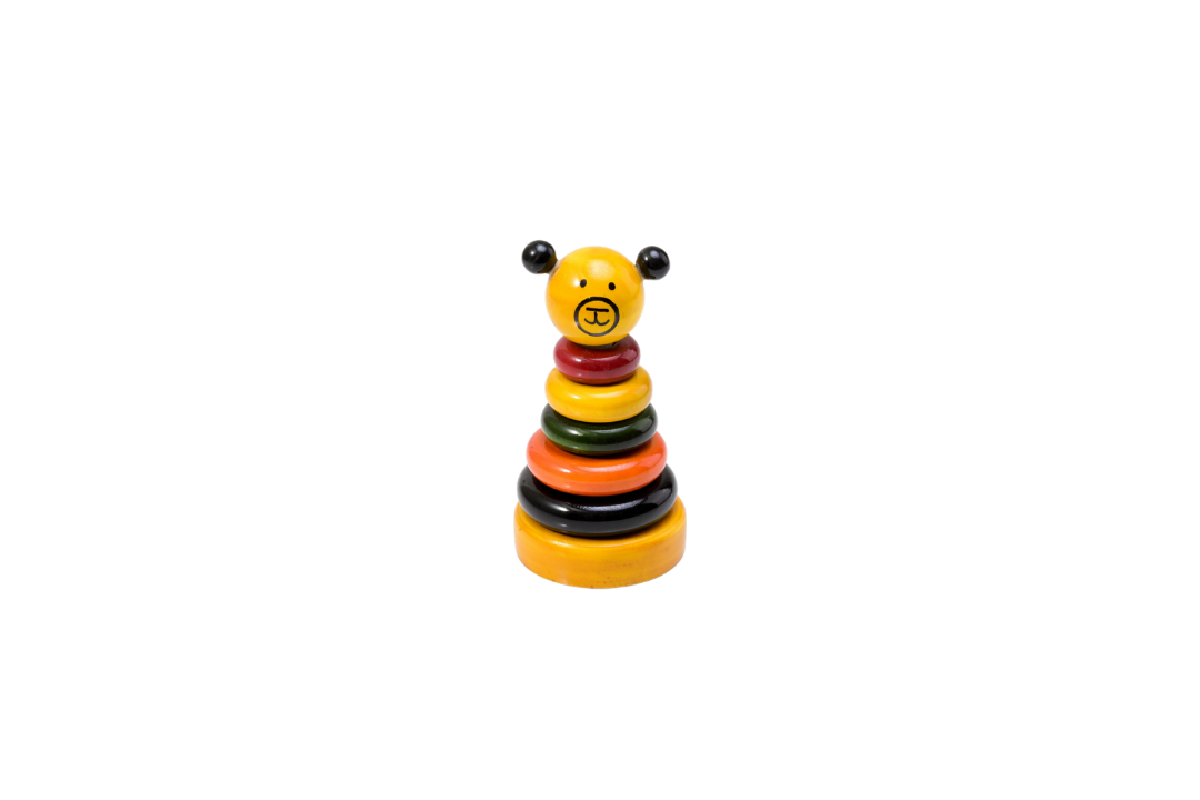 HITHA HANDCRAFTED WOODEN CLOWN STACKING TOY-STACK,PLAY,SMILE