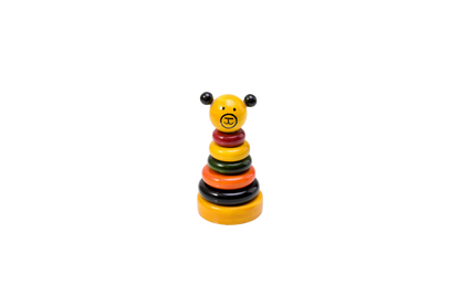 HITHA HANDCRAFTED WOODEN CLOWN STACKING TOY-STACK,PLAY,SMILE