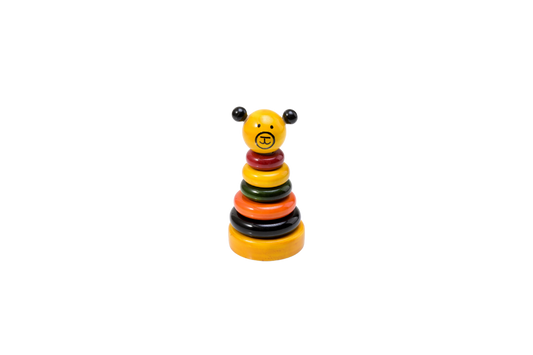 HITHA HANDCRAFTED WOODEN CLOWN STACKING TOY-STACK,PLAY,SMILE