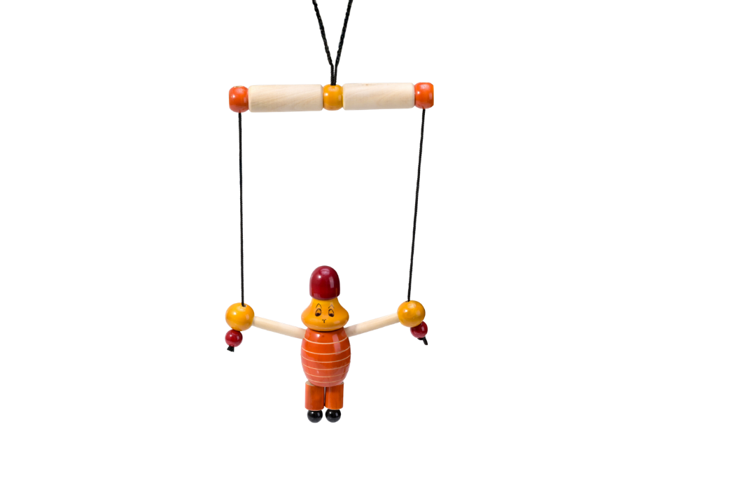 HITHA HANDCRAFTED WOODEN HANGING MONKEY PUPPET-HANG,PLAY,LAUGH