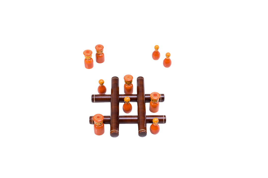 HITHA HANDCRAFTED WOODEN TIC TAC TOE GAME -PLAY SMART PLAY NATURAL