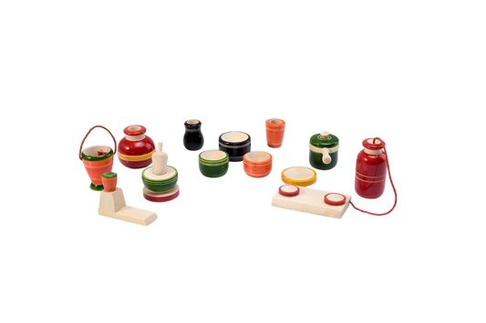 HITHA WOODEN KITCHEN PLAY SET- COOKING UP CREATIVITY, THE NATURAL WAY