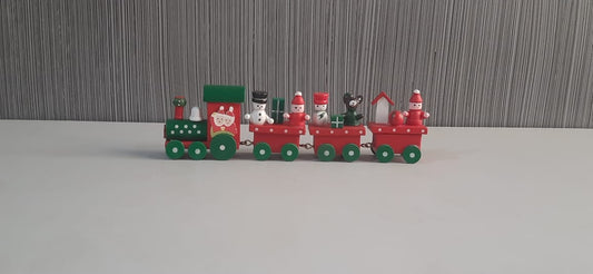 Handcrafted Wooden Christmas Train