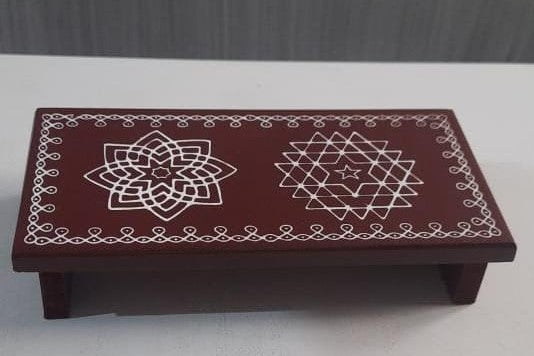 Handcrafted Wooden Pooja Plate Stand