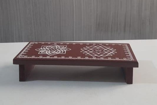 Handcrafted Wooden Pooja Plate Stand