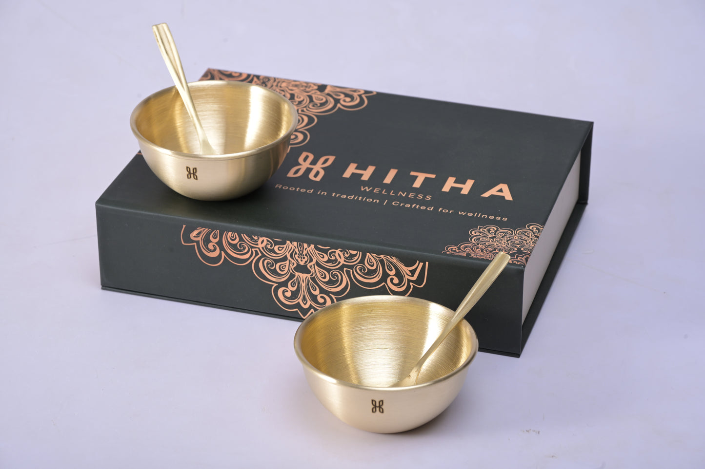 THE BHOGINI CUPS AND SPOON GIFT BOX SET OF 2