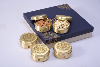 KAYRA SMALL ROUND STORAGE  GIFT BOXES- SET OF 5