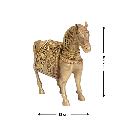 Ornate Brass Horse Figurine