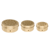 BRASS KAYRA BRASS SMALL ROUND STORAGE BOXES SET OF 3